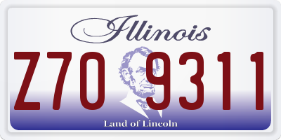 IL license plate Z709311
