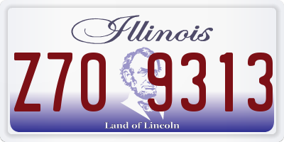 IL license plate Z709313