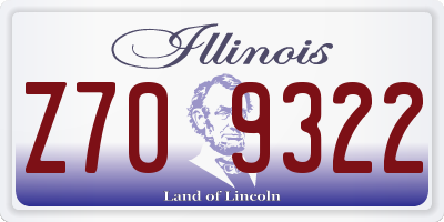 IL license plate Z709322