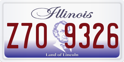 IL license plate Z709326