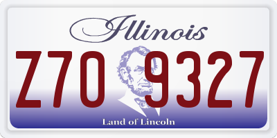 IL license plate Z709327