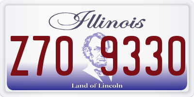 IL license plate Z709330