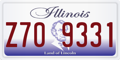 IL license plate Z709331