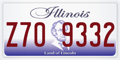 IL license plate Z709332