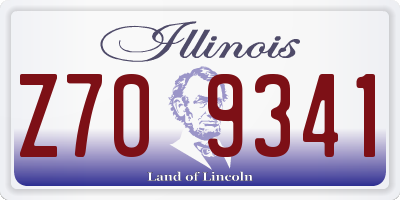 IL license plate Z709341