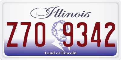 IL license plate Z709342