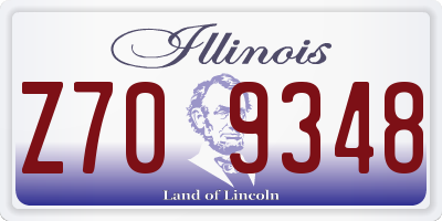 IL license plate Z709348