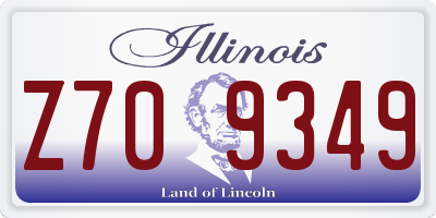 IL license plate Z709349