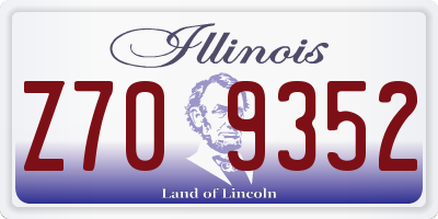 IL license plate Z709352
