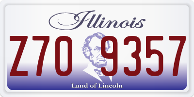 IL license plate Z709357