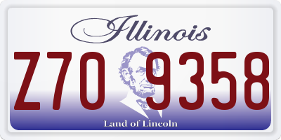 IL license plate Z709358