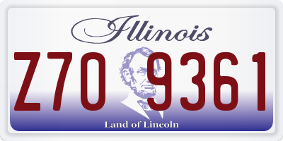 IL license plate Z709361
