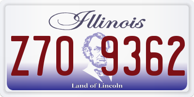 IL license plate Z709362