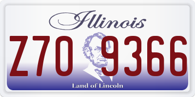 IL license plate Z709366