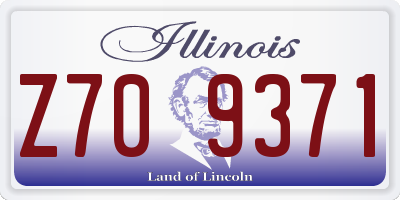 IL license plate Z709371