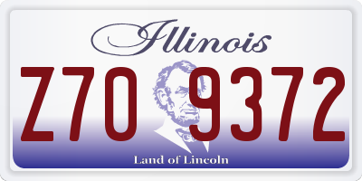 IL license plate Z709372