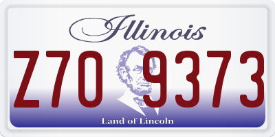IL license plate Z709373