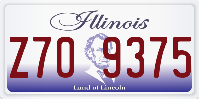 IL license plate Z709375