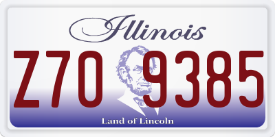 IL license plate Z709385