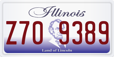 IL license plate Z709389
