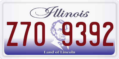 IL license plate Z709392