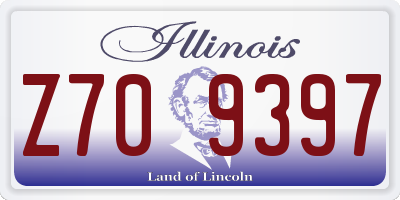 IL license plate Z709397