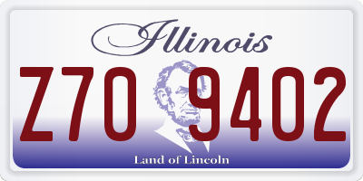 IL license plate Z709402