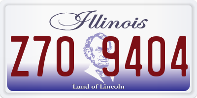 IL license plate Z709404