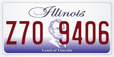 IL license plate Z709406