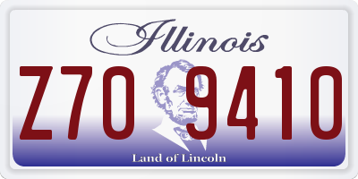IL license plate Z709410