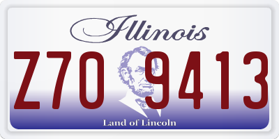 IL license plate Z709413