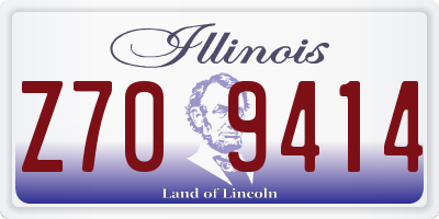 IL license plate Z709414