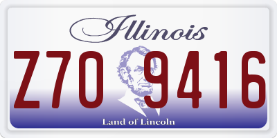 IL license plate Z709416