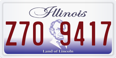 IL license plate Z709417