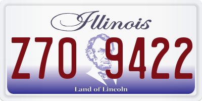 IL license plate Z709422