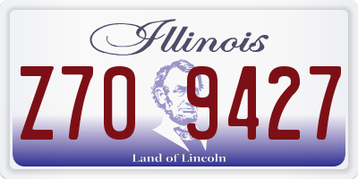 IL license plate Z709427