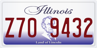 IL license plate Z709432