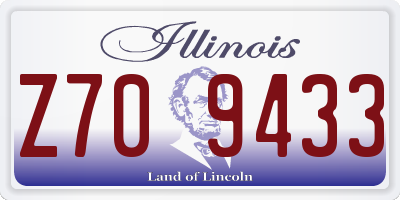 IL license plate Z709433