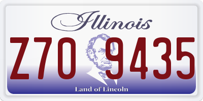 IL license plate Z709435