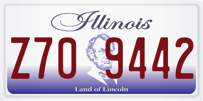 IL license plate Z709442