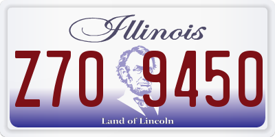 IL license plate Z709450