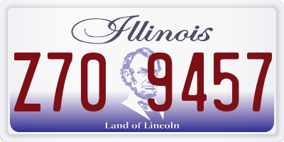 IL license plate Z709457