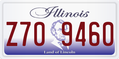 IL license plate Z709460