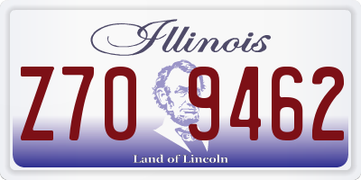 IL license plate Z709462