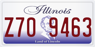 IL license plate Z709463