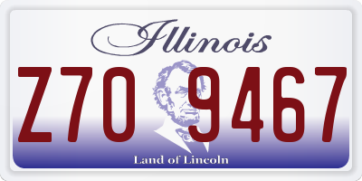 IL license plate Z709467