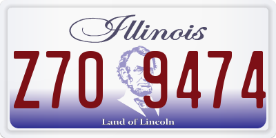 IL license plate Z709474