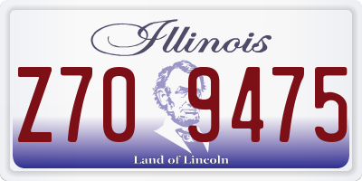 IL license plate Z709475