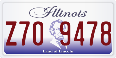 IL license plate Z709478