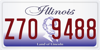 IL license plate Z709488